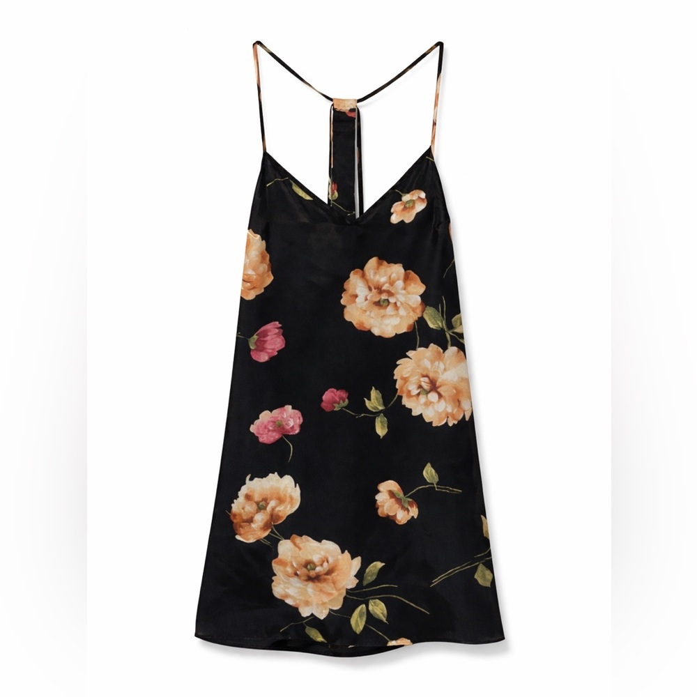Gilligan & O'Malley Black Floral Nightgown